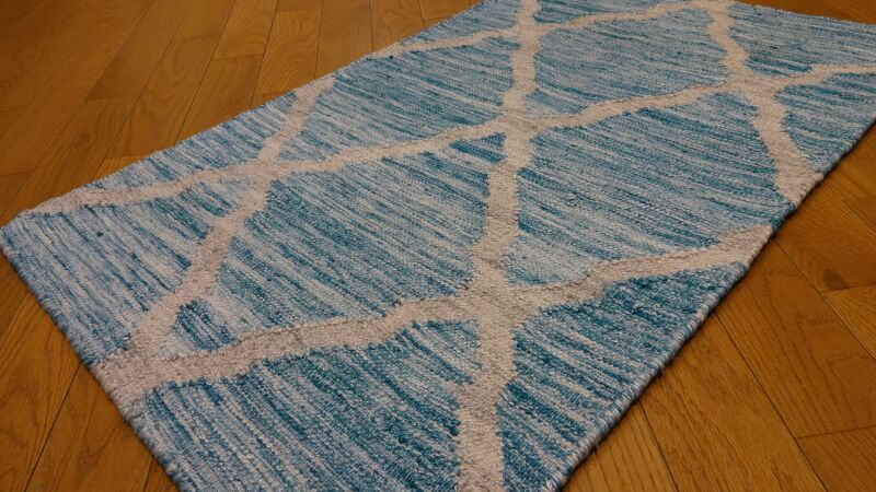 Shalom Brothers Durham Kilim DK-12 Aqua Rug