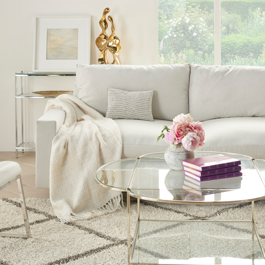 nourison luminescence z2003 ivory pillow