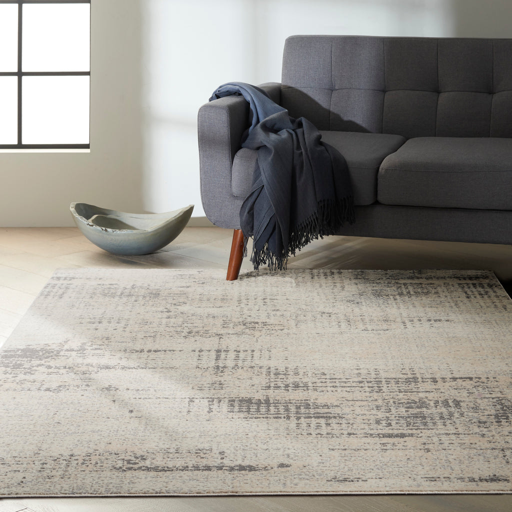 nourison rush ck953 ivory beige rug