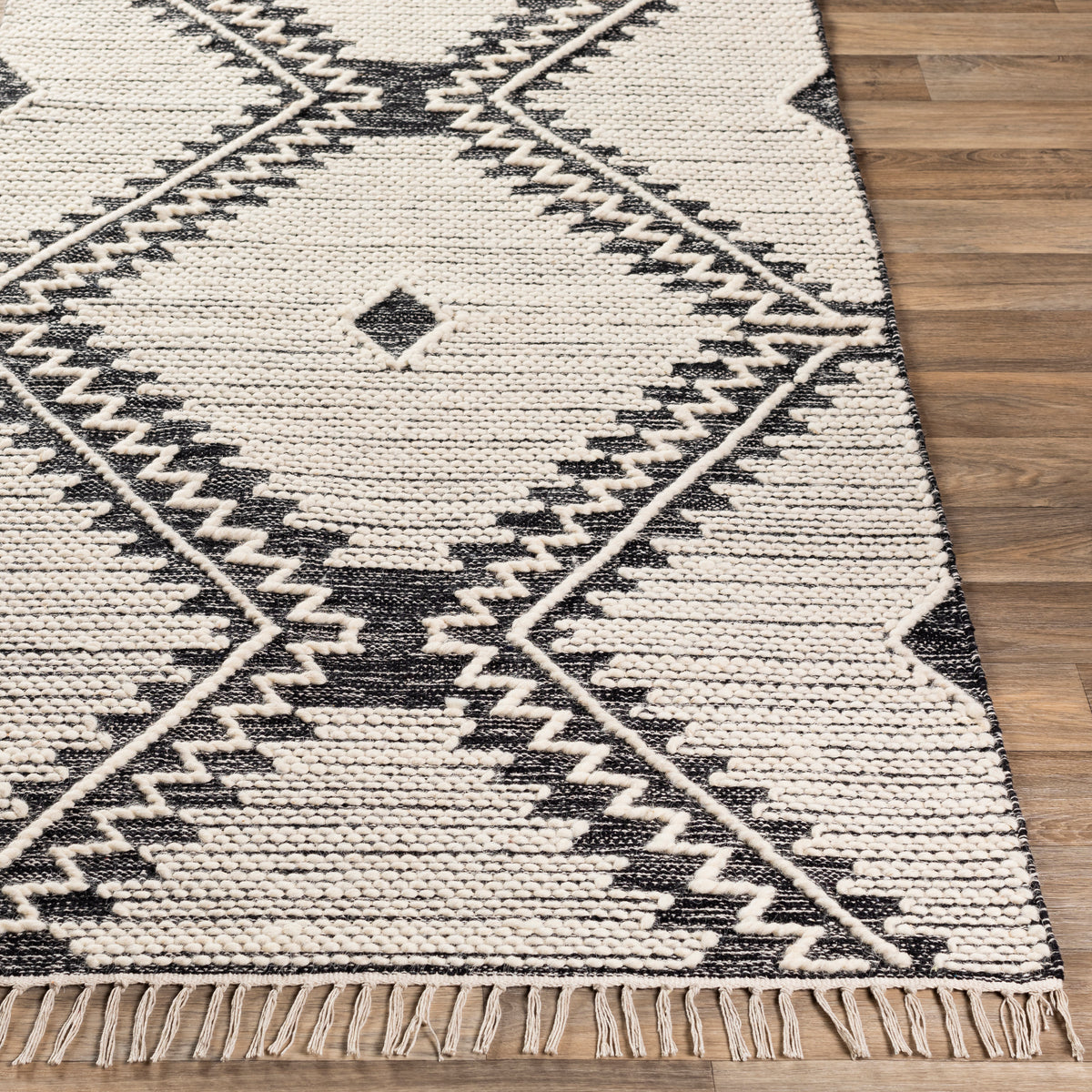 Surya Bedouin  Black Rug | Cream Rugs | Rugs Done Right 
