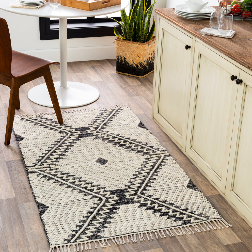 Flatwoven Surya Bedouin Black Rug | Surya Rugs | Rugs Done Right 
