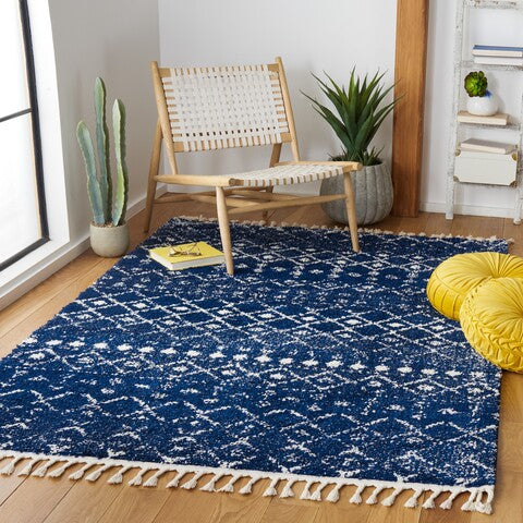 safavieh clearance berber fringe shag bfg516n navy rug