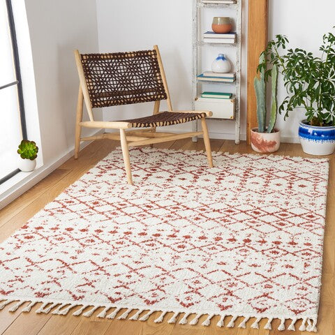 Rust Colored Rug for Living Room | Moderate Pile Shag Rug | Safavieh ...