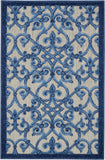 nourison aloha alh21 grey blue rug