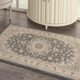 nourison living treasures li15 grey ivory rug