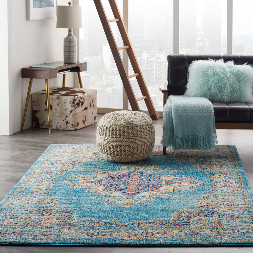 nourison passion psn03 light blue rug