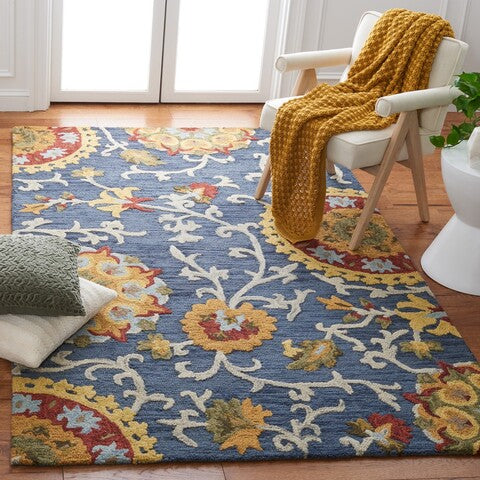 safavieh clearance blossom blm401n navy rug