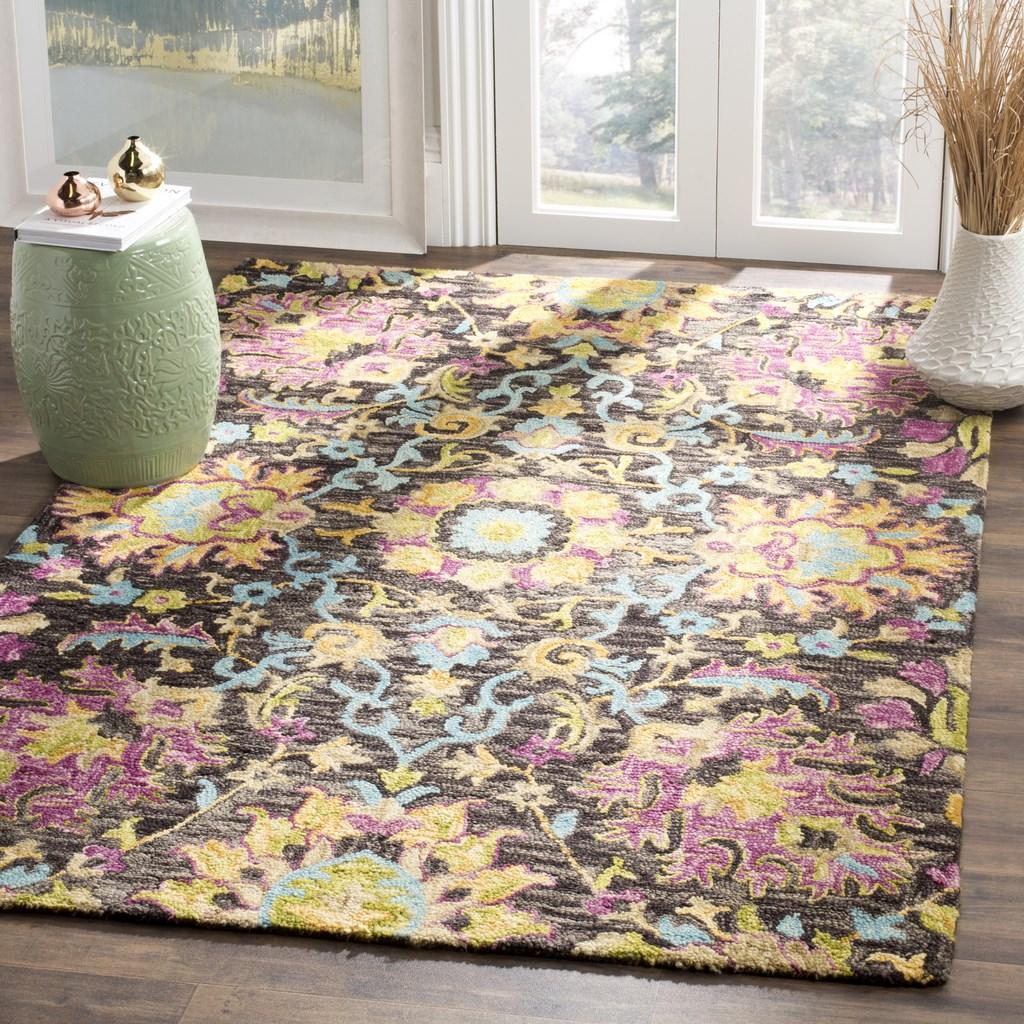 safavieh clearance blossom blm455a charcoal rug