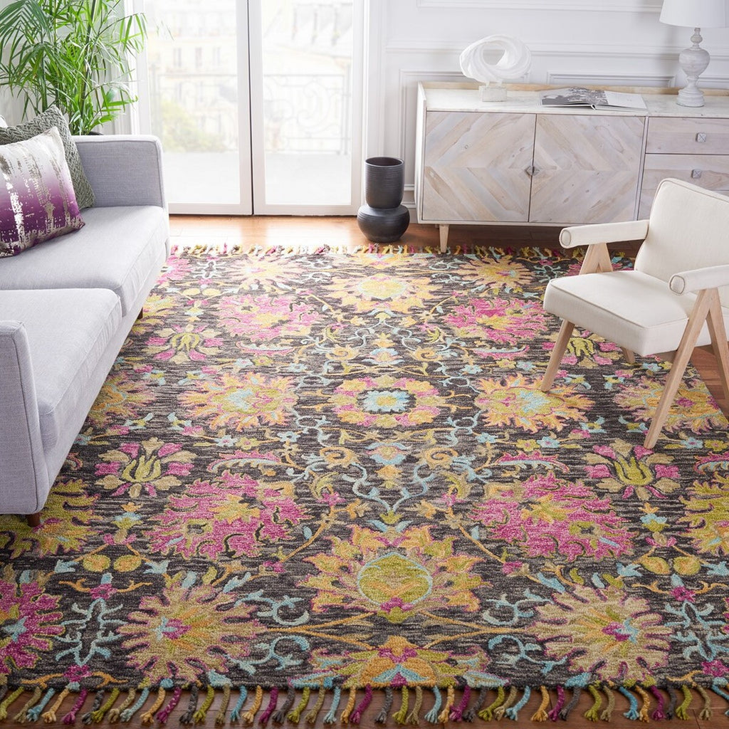safavieh clearance blossom blm455a charcoal rug