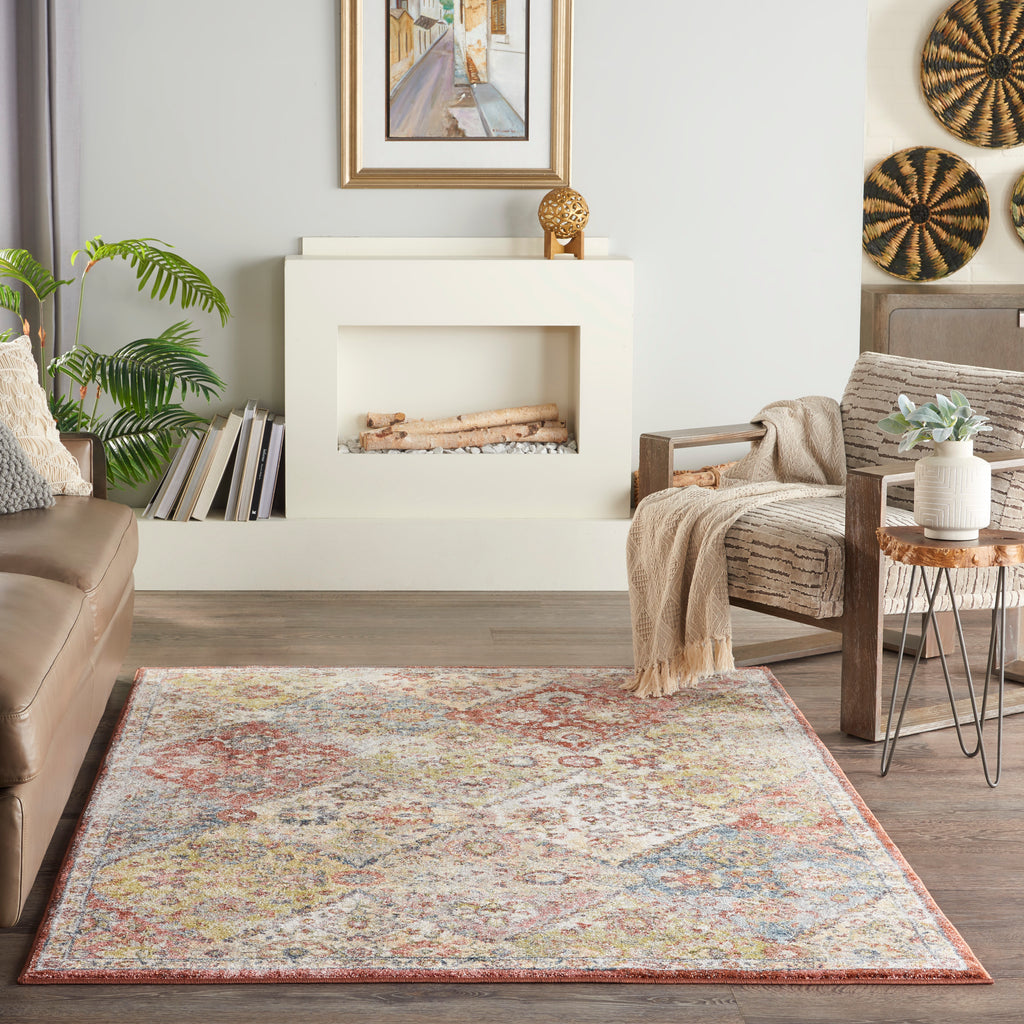 nourison soraya sor01 terracotta multicolor rug