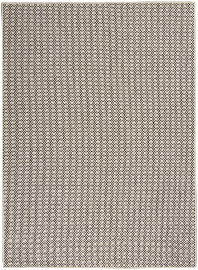 nourison courtyard cou01 ivory charcoal rug