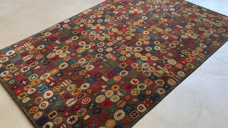 Tibet Rug Company 100 CT Bottlecaps Putty Rug