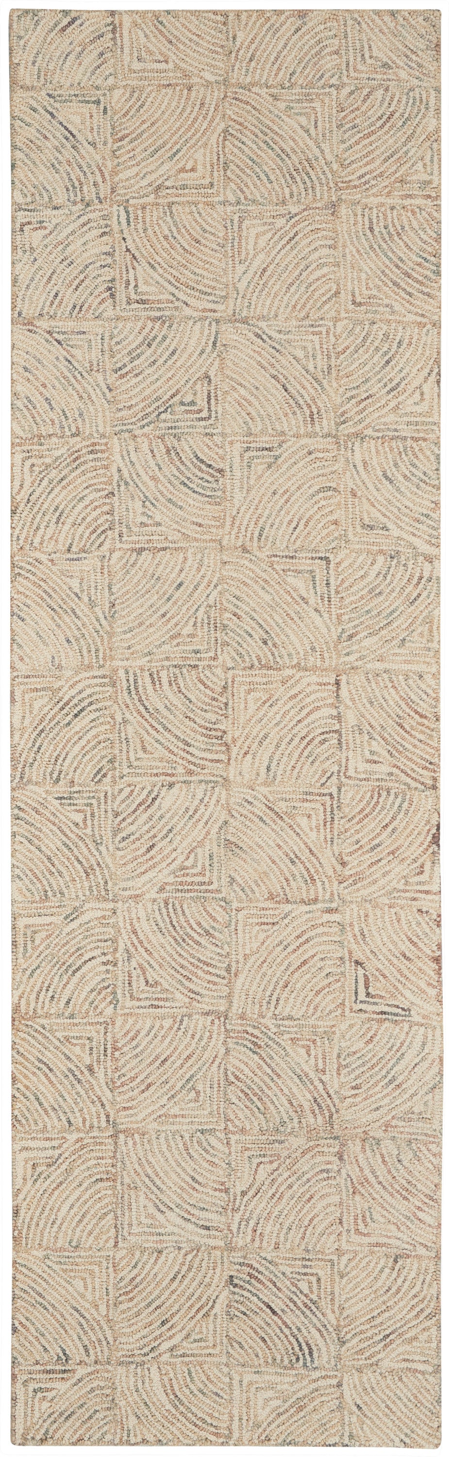 nourison interlock itl05 ivory multi rug
