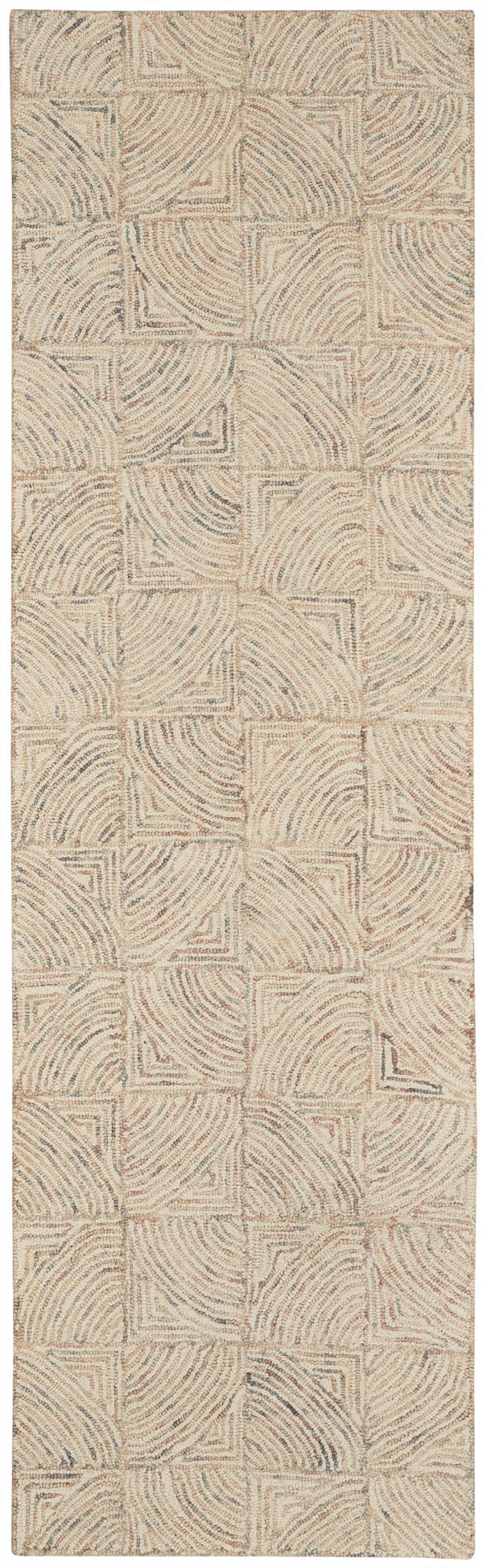 nourison interlock itl05 ivory multi rug