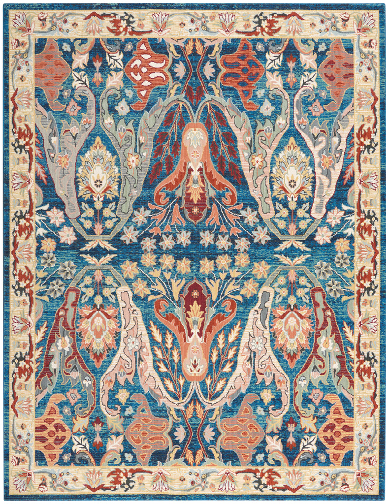 nourison parisa psa06 denim multi rug