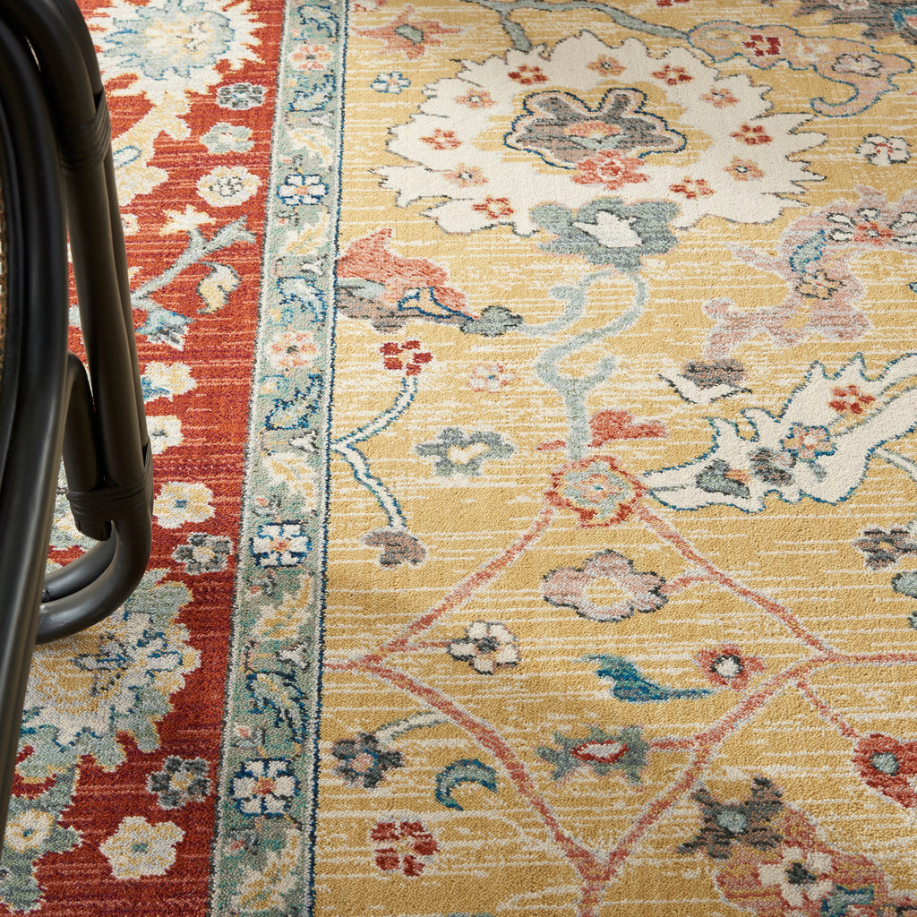 nourison parisa psa07 gold brick rug