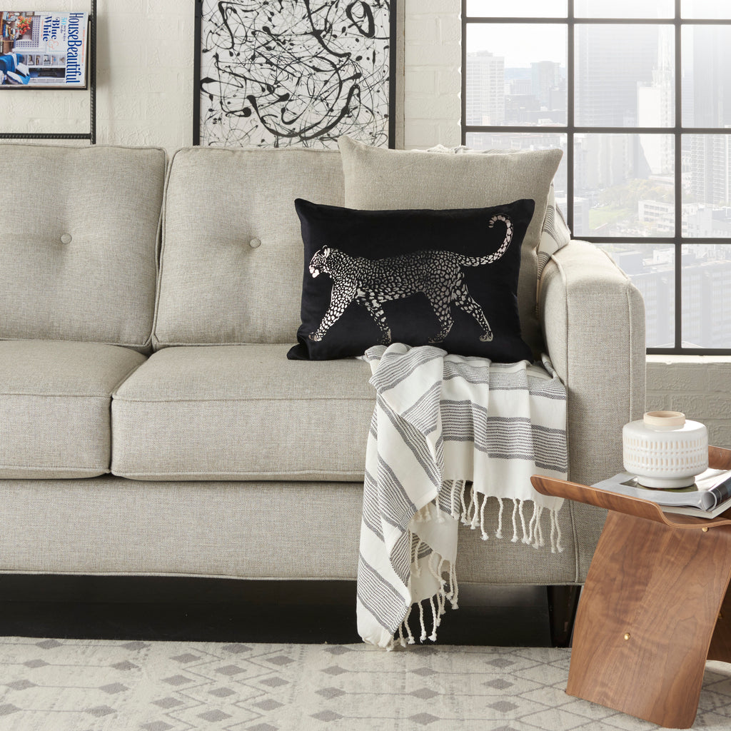 nourison sofia ac203 black pillow