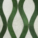 nourison natural leather hide s2212 green pillow