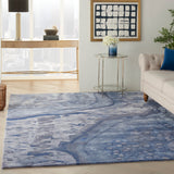 nourison prismatic prs05 blue rug