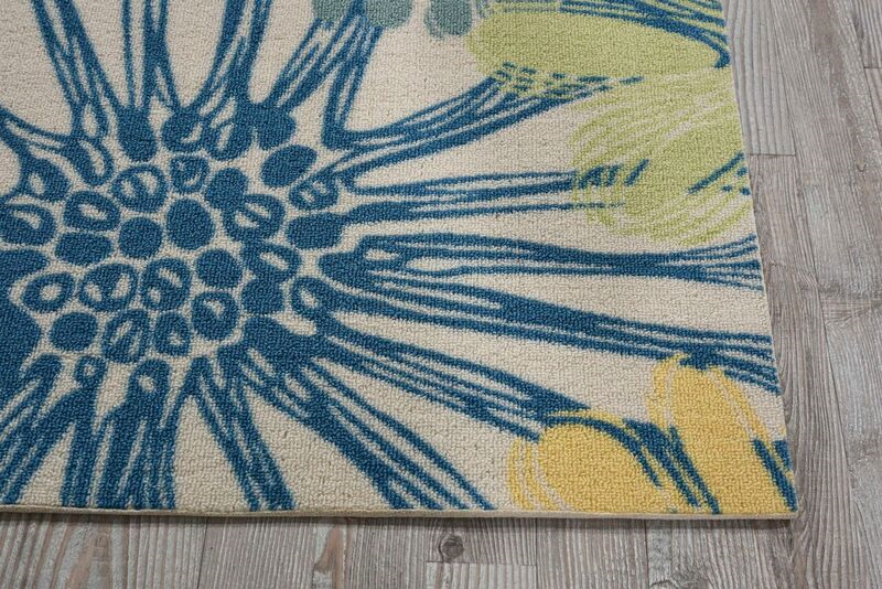 Nourison Clearance & Garden RS022 Blue Rug