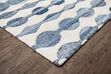 Anji Mountain Bamboo Rug, Co. Bell Bottom Blues AMB1119 Ivory Rug