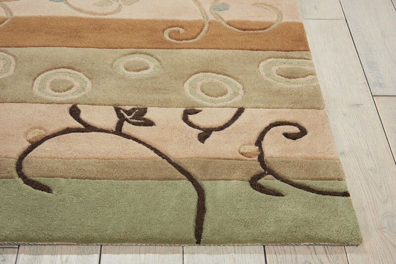 Nourison Sale Contour CON10 Green Rug