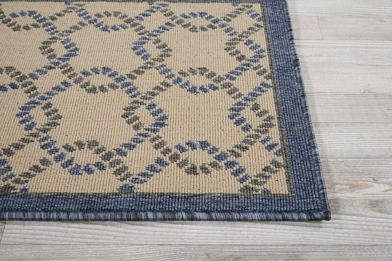Nourison Clearance Caribbean CRB16 Ivory/Blue Rug