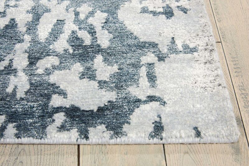 Nourison Silken Shadow SHA16 Silver Grey Rug