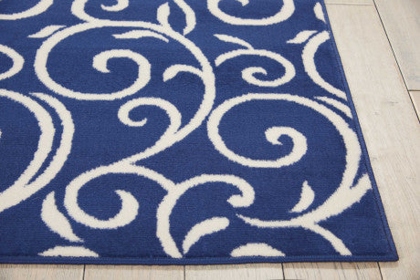 Nourison Clearance Grafix GRF19 Navy Blue Rug