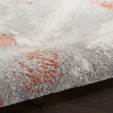 nourison elation etn06 grey brick rug