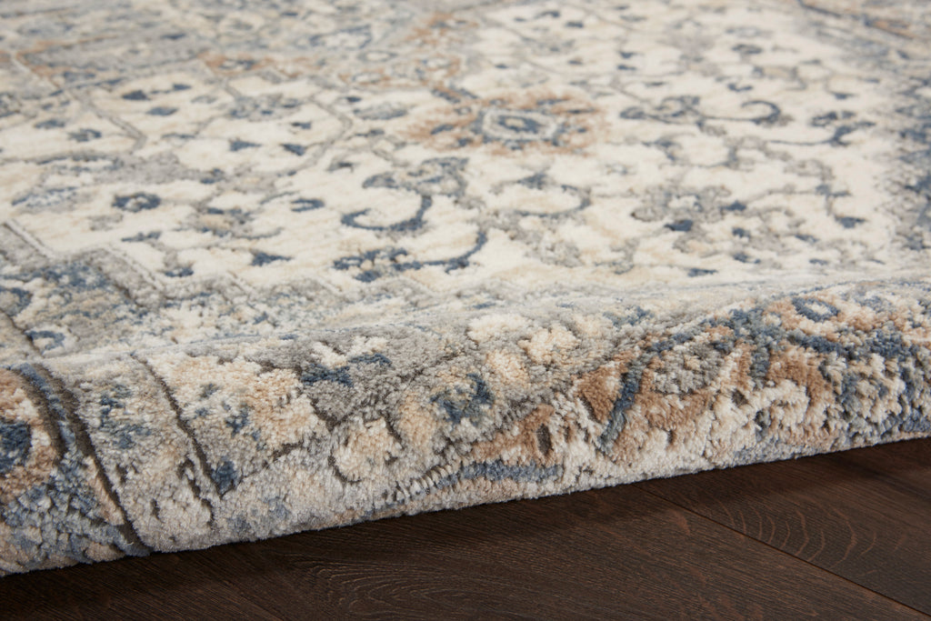 nourison quarry qua05 ivory grey rug