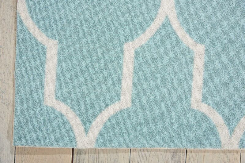 Nourison Clearance & Garden RS087 Aqua Rug