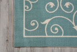 Nourison Clearance & Garden RS019 Light Blue Rug