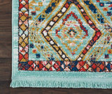 Nourison Clearance Navajo NAV02 Aqua Rug