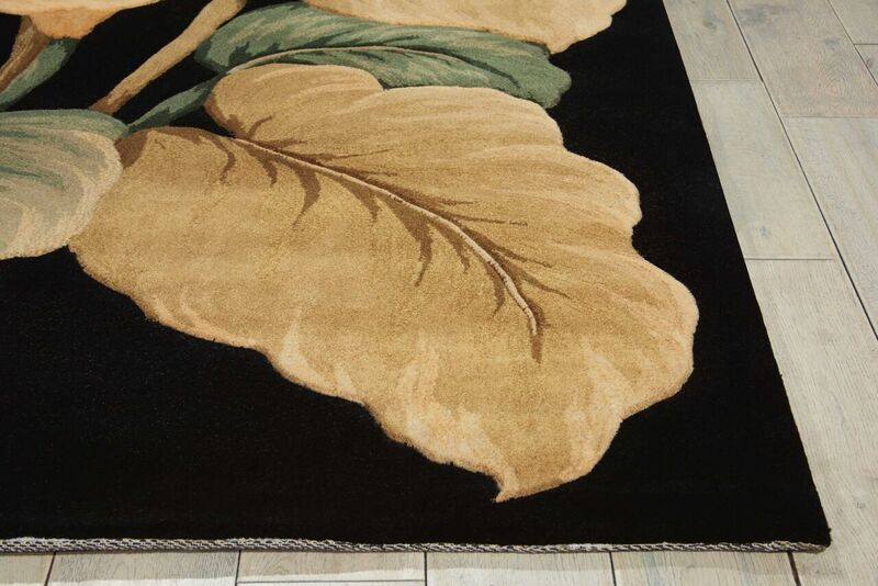 Nourison Tropics TS08 Black Rug