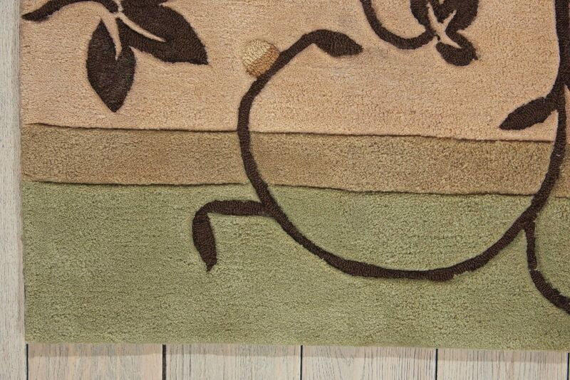 Nourison Sale Contour CON10 Green Rug