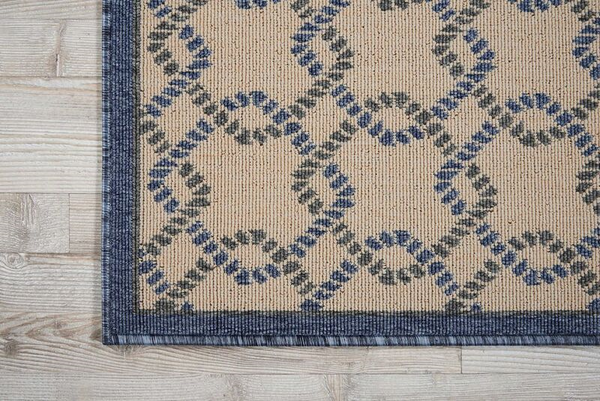 Nourison Clearance Caribbean CRB16 Ivory/Blue Rug