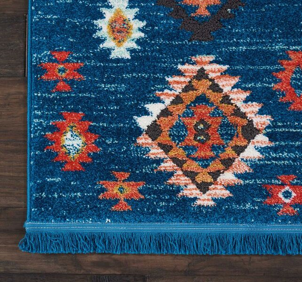 Nourison Clearance Navajo NAV07 Blue Rug