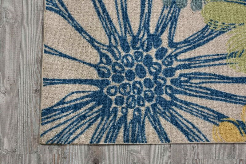 Nourison Clearance & Garden RS022 Blue Rug