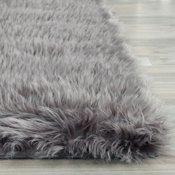 Safavieh Clearance Faux Sheep Skin FSS235D Grey Rug