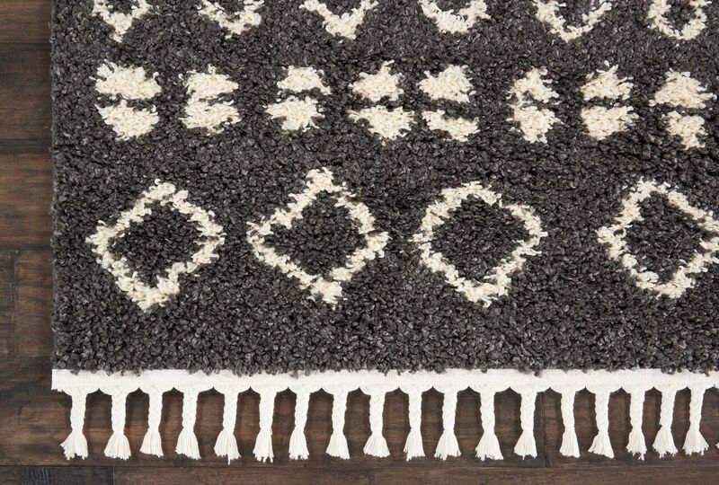 Nourison Clearance Moroccan Shag MRS02 Charcoal Rug