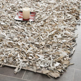 Safavieh Clearance Leather Shag LSG511C White Rug
