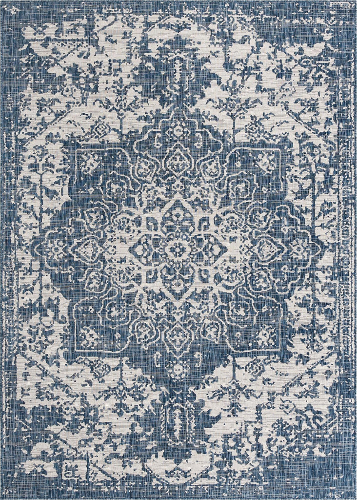 unique loom jill zarin outdoor dubai blue rug