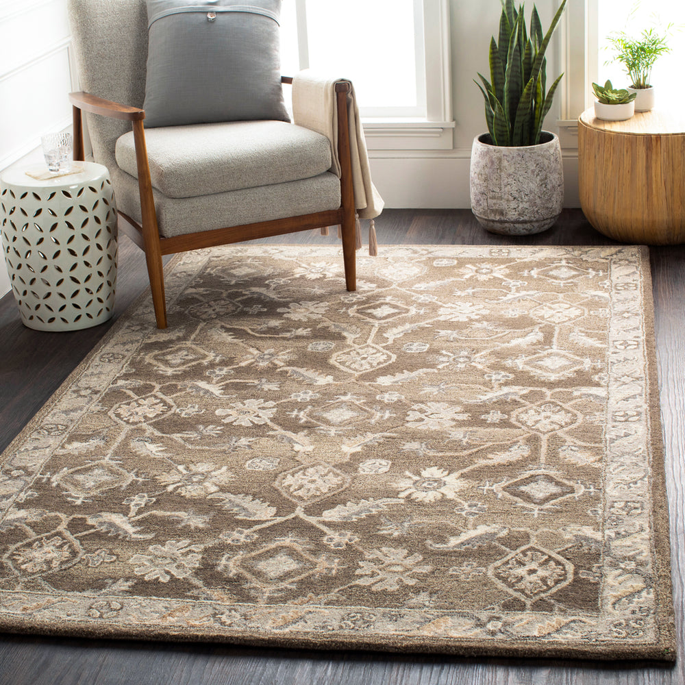 Rectangular Surya Rug Co. Caesar Dark Brown Rug | Indoor Rugs | Rugs Done Right