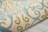 Nourison Clearance Caribbean CRB02 Ivory/Blue Rug