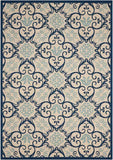 Nourison Clearance Caribbean CRB02 Ivory/Navy Rug