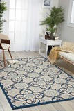 Nourison Clearance Caribbean CRB02 Ivory/Navy Rug