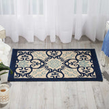 Nourison Clearance Caribbean CRB02 Ivory/Navy Rug