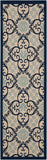 Nourison Clearance Caribbean CRB02 Ivory/Navy Rug