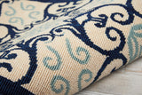Nourison Clearance Caribbean CRB02 Ivory/Navy Rug